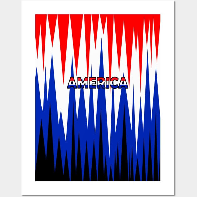 AMERICA Fourth Of July Abstract Wall Art by SartorisArt1